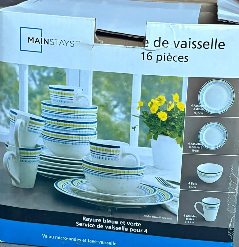 16pc mainstays dinnerware