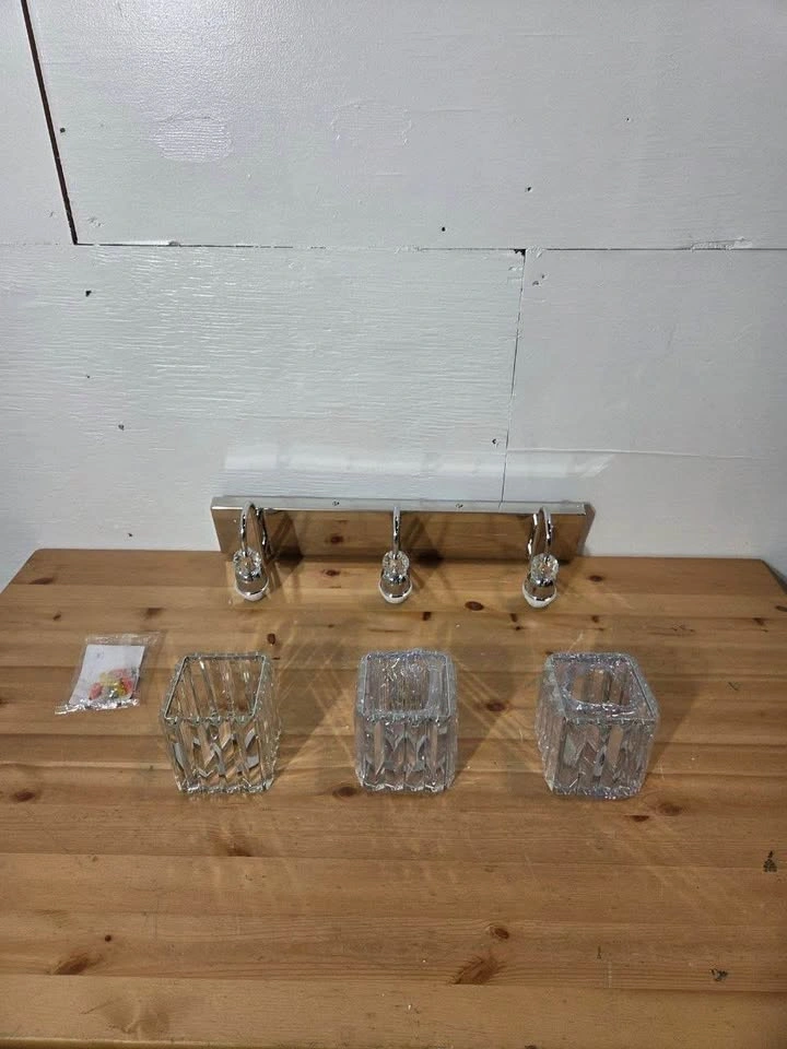 Ralbay 24” Chrome Crystal Bathroom Vanity Light – 3-Light - photo 3