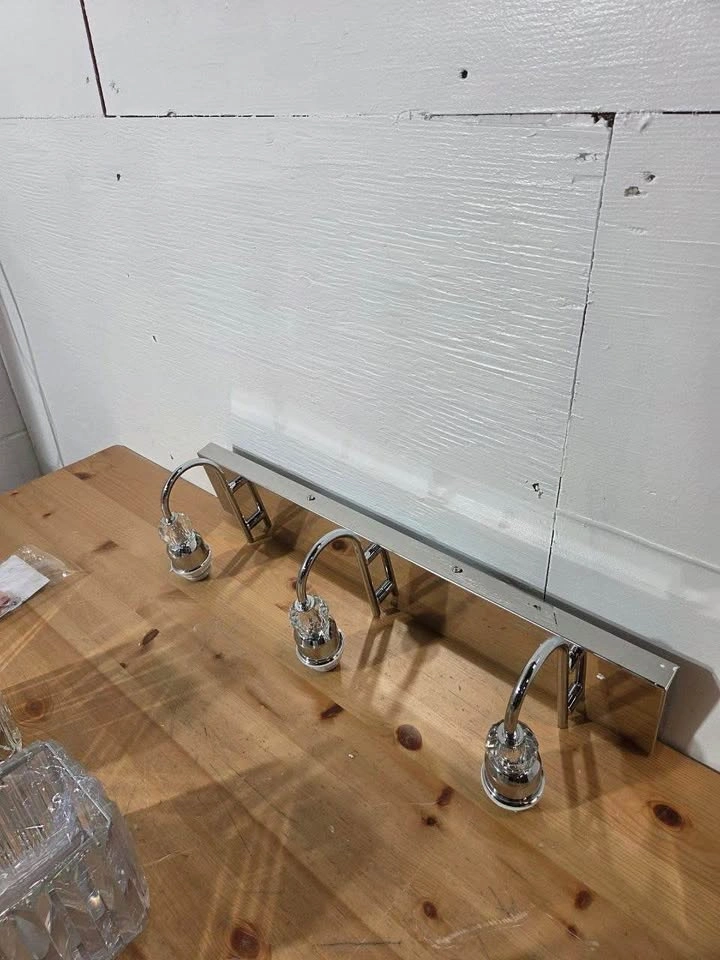 Ralbay 24” Chrome Crystal Bathroom Vanity Light – 3-Light - photo 4