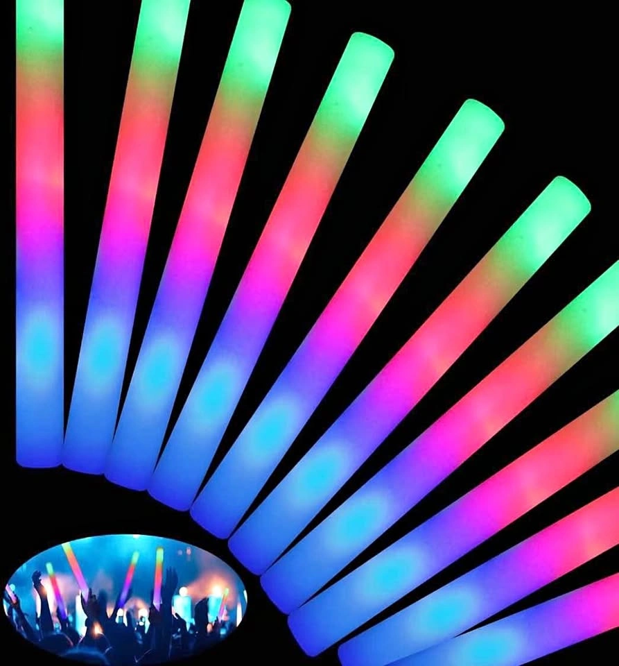 200 PCS LED Foam Glow Sticks – 3 Flashing Modes