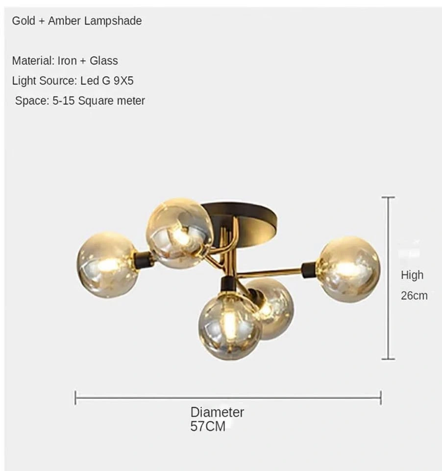 New Modern LED Glass Chandelier – Contemporary Ceiling Light - photo 2