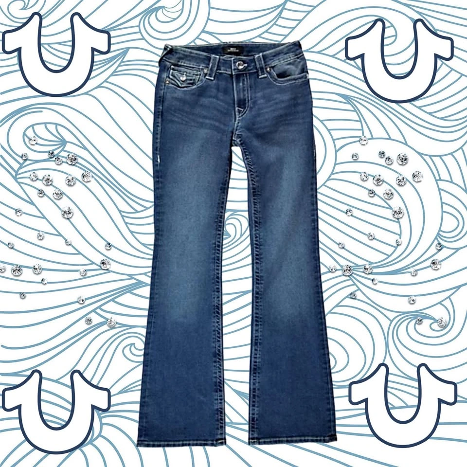 true religion becca crystal wing mid-rise jeans