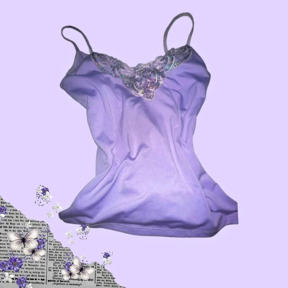 Y2K pastel purple tank