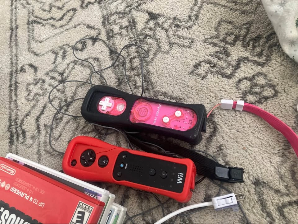 Nintendo Wii with cords, accessories, remotes, and games - photo 5