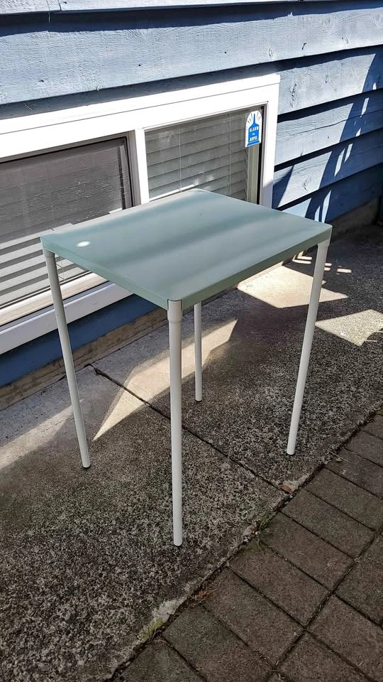 IKEA FEJAN outdoor table, light mint green top