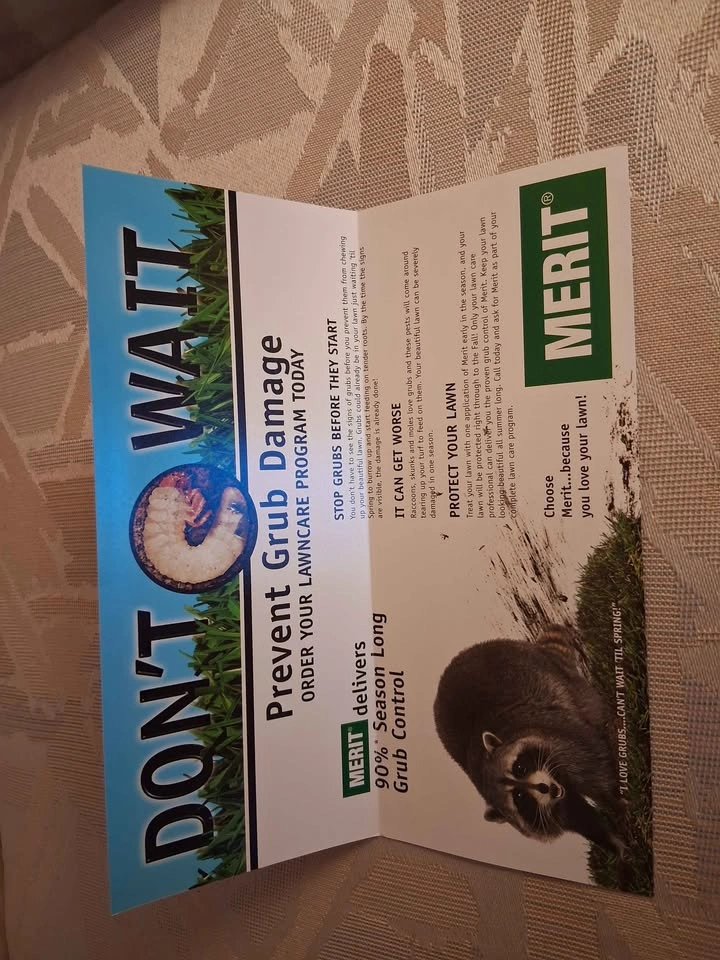 Vintage 1996 Merit Lawn Care Advertising Flyer Ephemera - photo 2