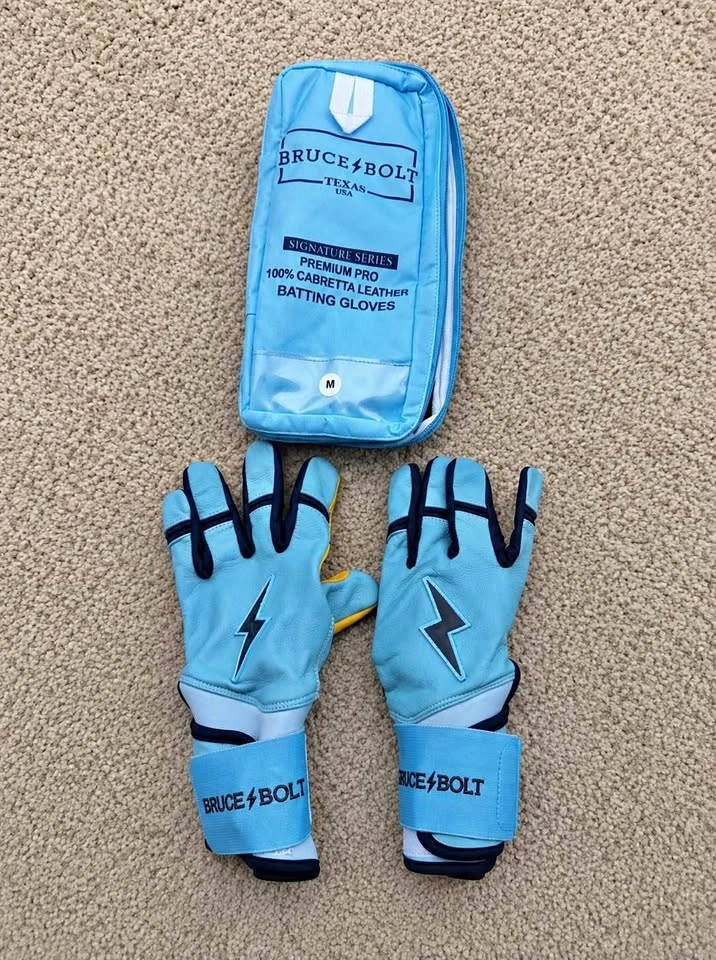 Bruce Bolts Blue Baseball Gloves