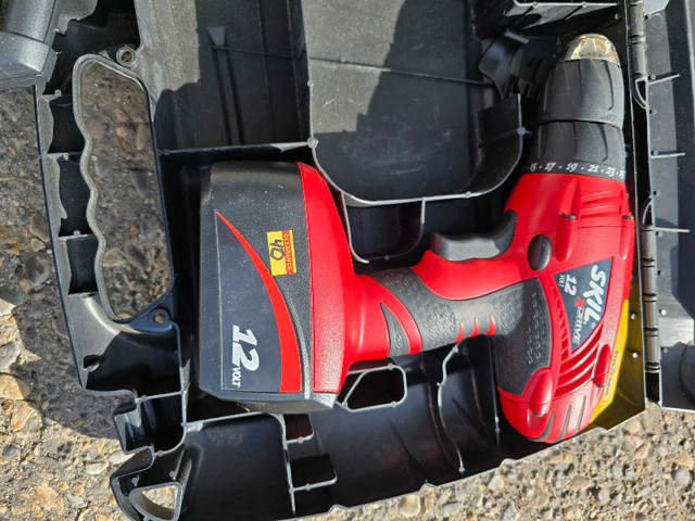 Skil 12v cordless drill with 2 batteries, charger and casr