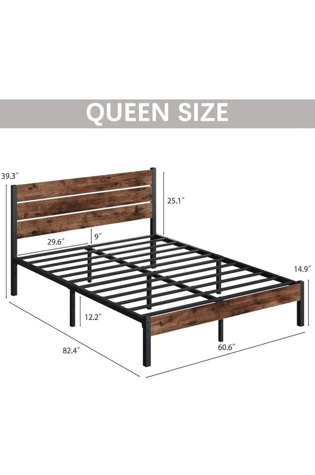 Queen size mattress and bed frame - photo 3