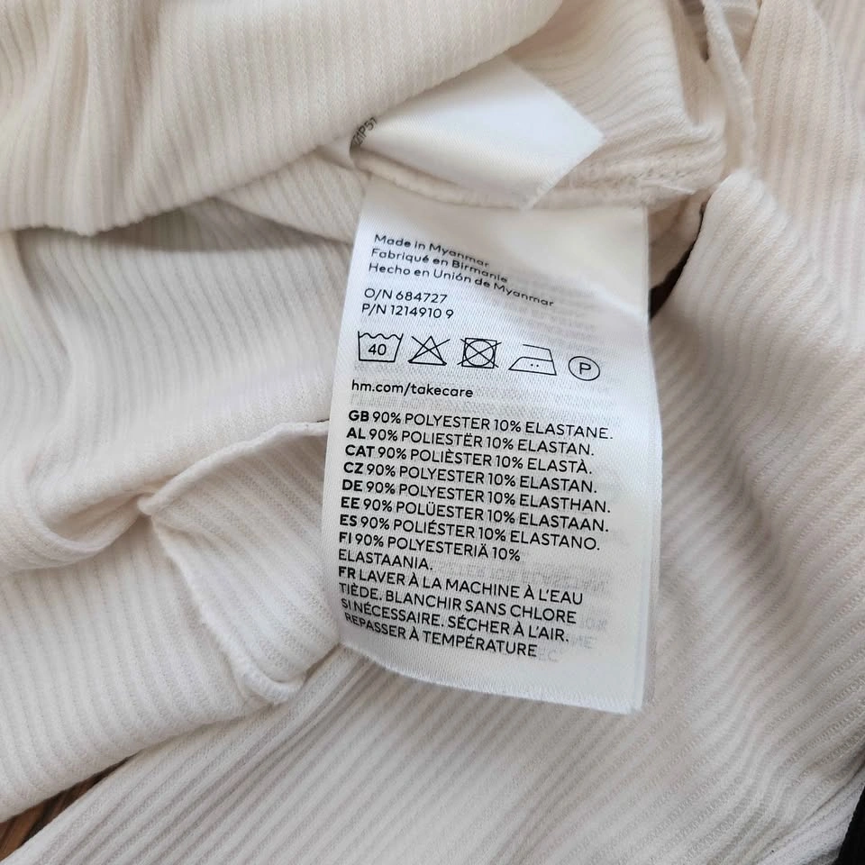 H&M 2 Ribbed Long Sleeve Tops Size Small - photo 4