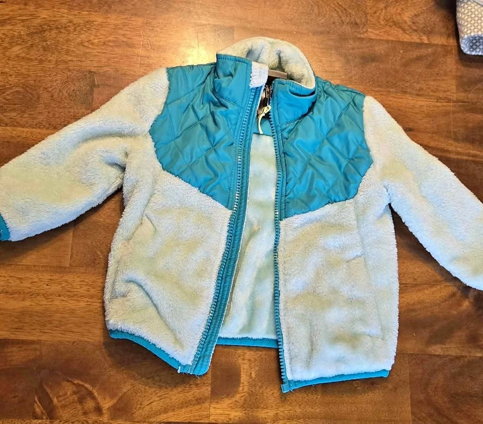 Baby girl zip up fleece jacket, 12 month