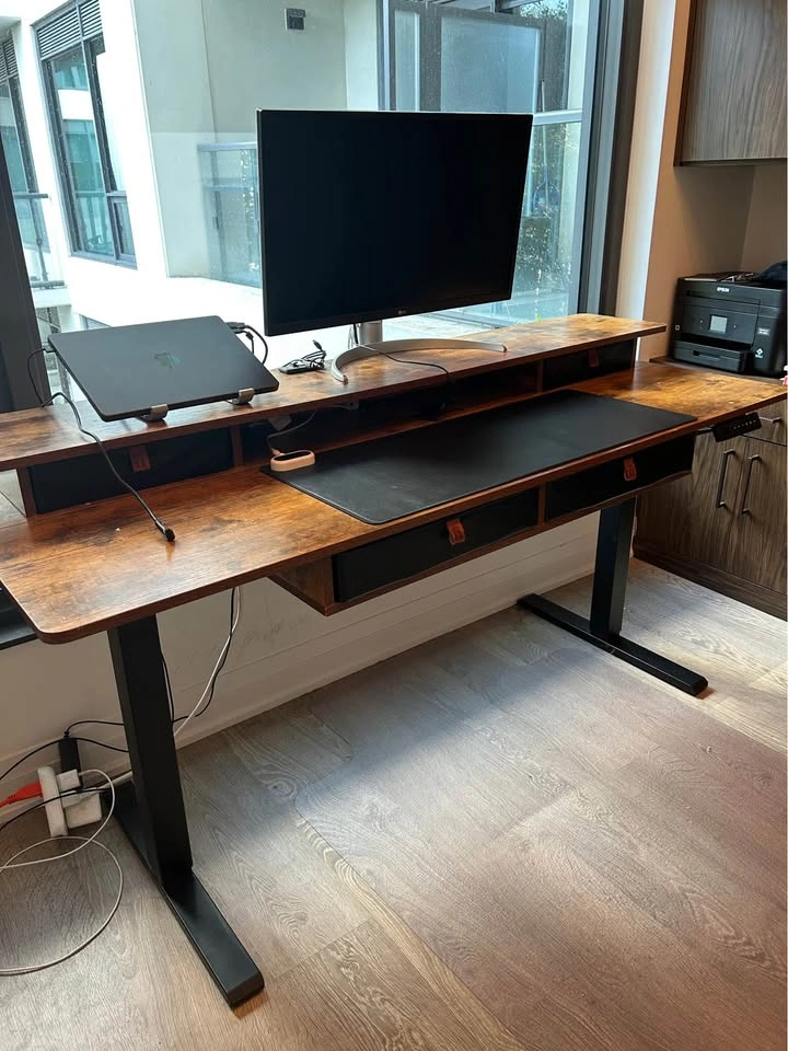Standing Desk with Drawers - Electric - photo 2