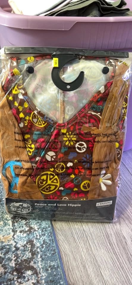 Spirit Peace and Love Hippie Costume Adult MD/LG 10-14 - photo 2