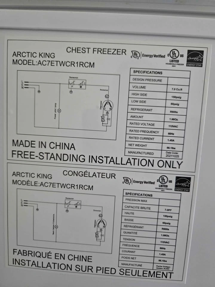 Arctic King 7.0 Cu. Ft. Chest Freezer - photo 2