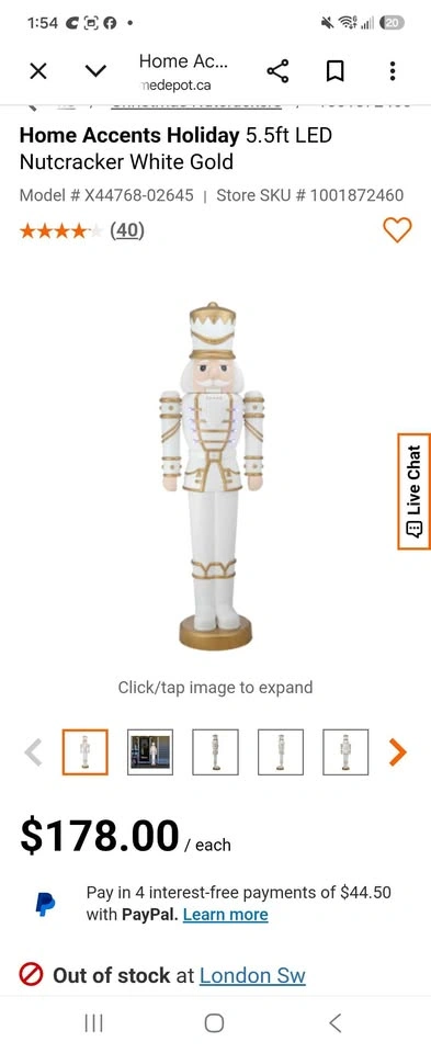 5.5 ft Animated Christmas Nutcracker – Moving Eyes – $100 - photo 2
