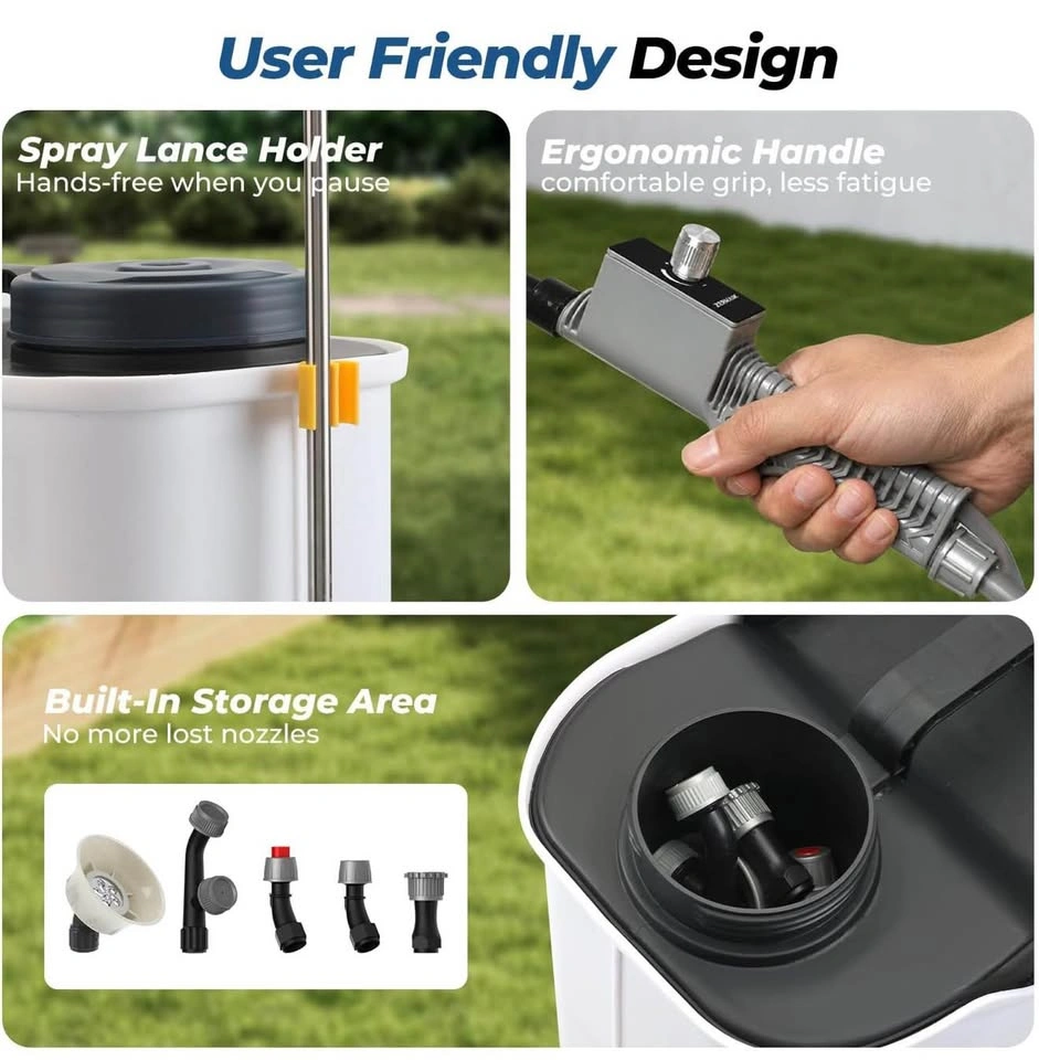 4.8 Gallon Battery Powered Backpack Sprayer with Agitator - photo 4