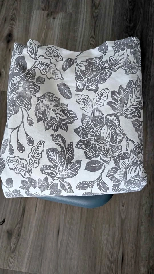 Grey and White Floral Duvet Cover