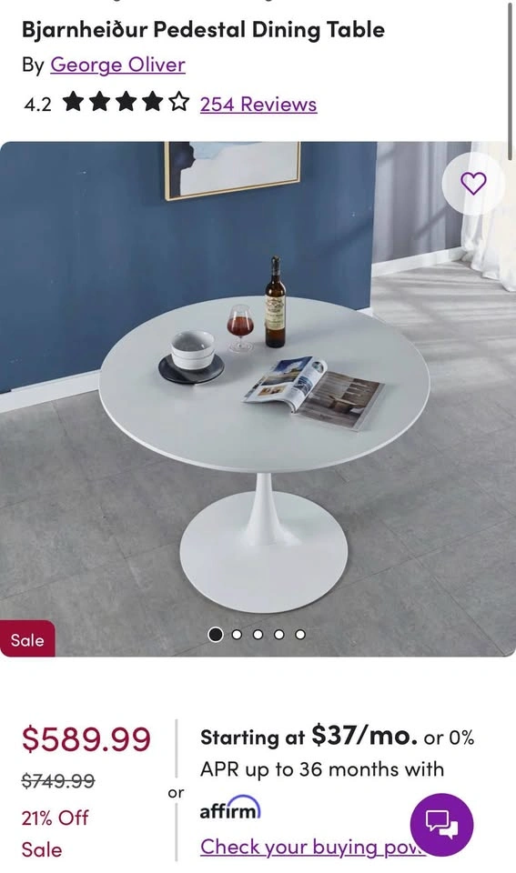 LIKE NEW - Modern Dining Set Round Table Wishbone Chairs - photo 2