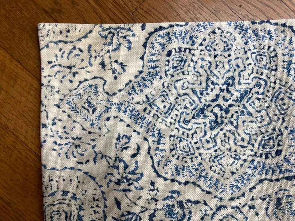 Blue Boho Throw Pillow Cover - photo 2