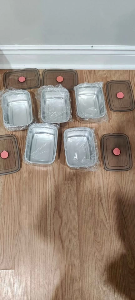Brand new 5 pack (1.5l) stainless steel airtight container set - photo 2