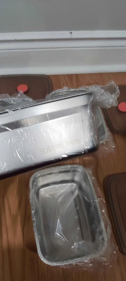 Brand new 5 pack (1.5l) stainless steel airtight container set - photo 4