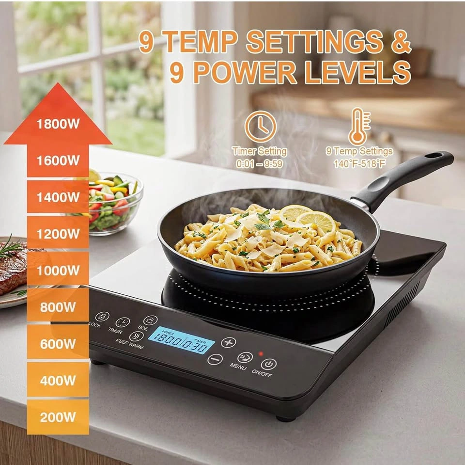 (New)1,800W Portable Induction Cooktop - photo 2