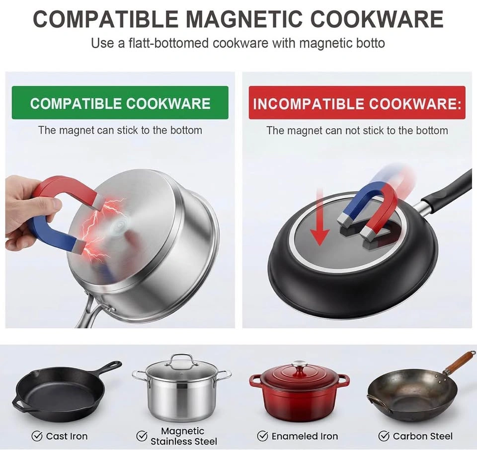 (New)1,800W Portable Induction Cooktop - photo 5