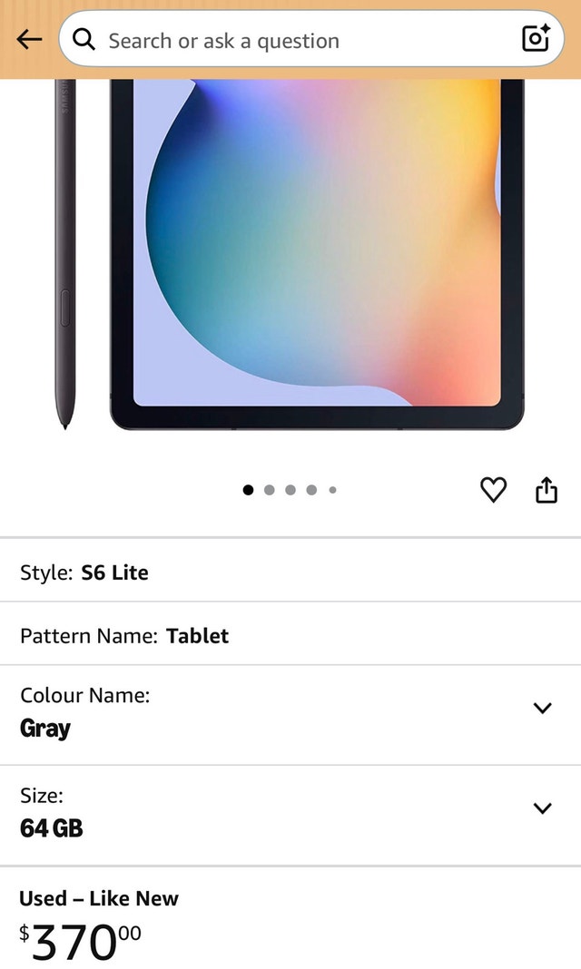 Samsung Galaxy Tab S6 Lite