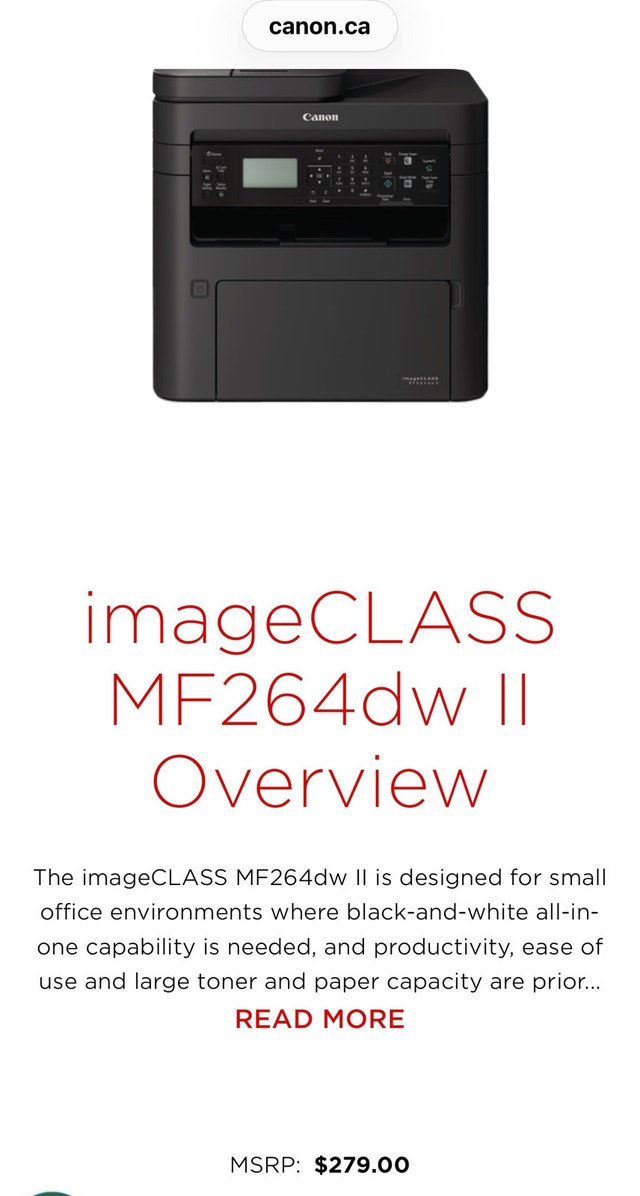 Canon imageCLASS MF264dw II