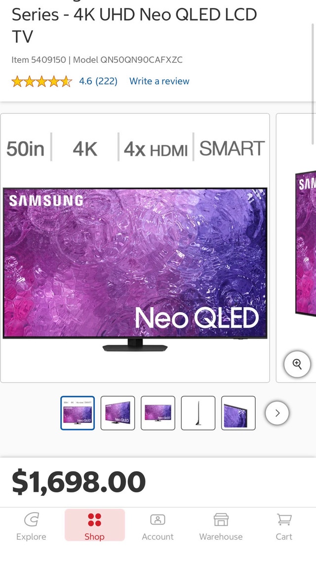 Samsung 50-inch 4K UHD Neo QLED TV