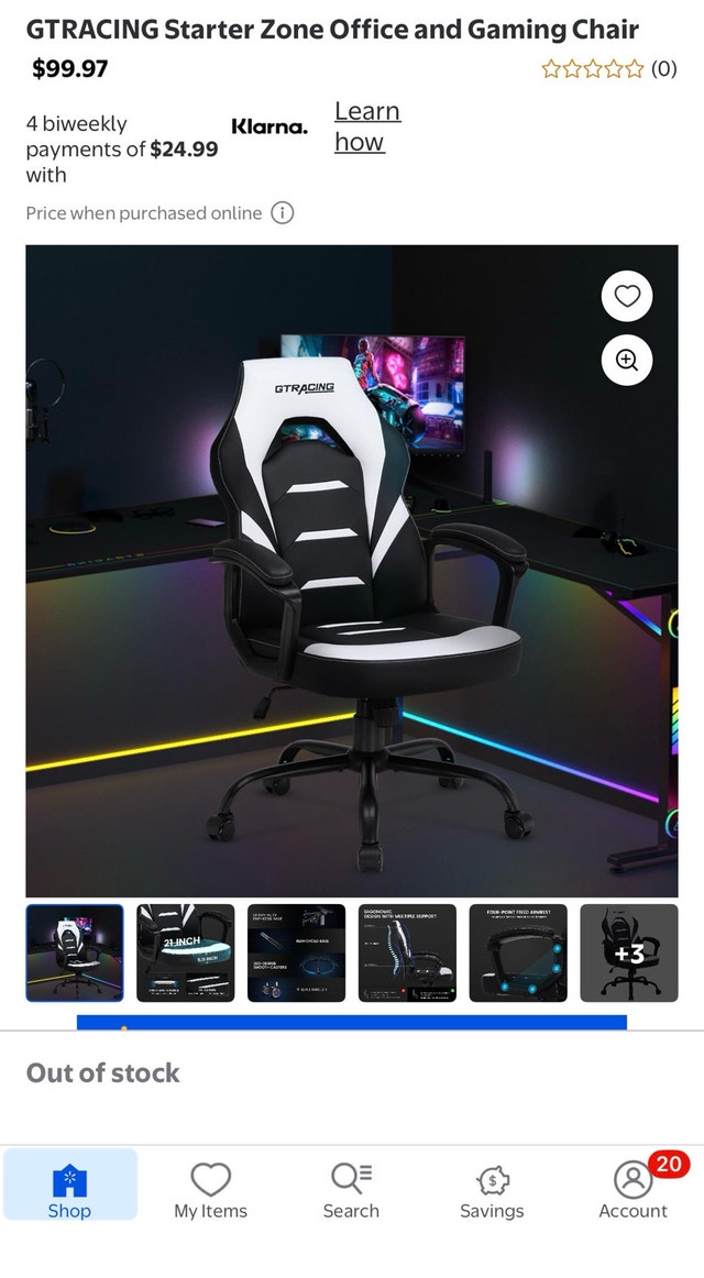 GTRACING Starter Zone Office and Gaming Chair