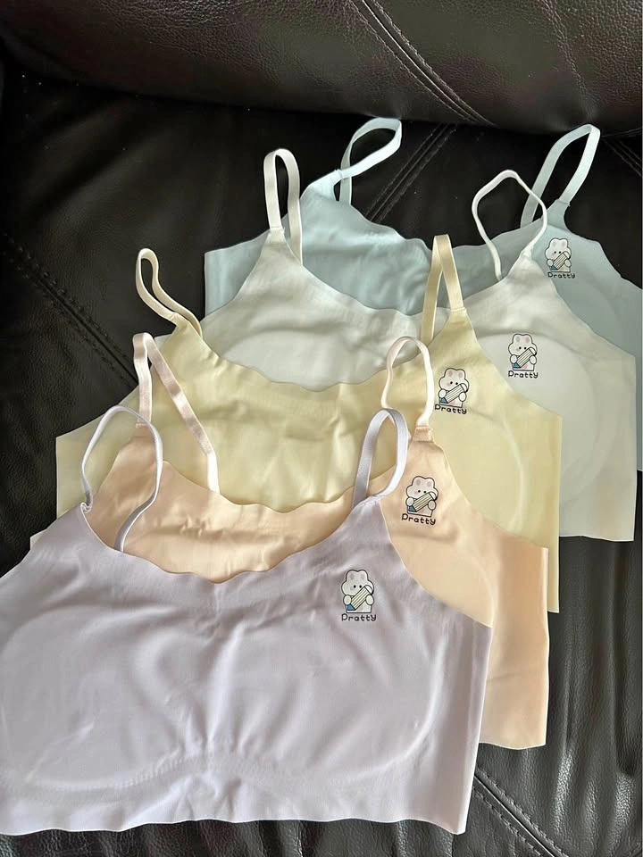 5pcs girls 8-13 yr old bras (waterproof, stretchy and soft)