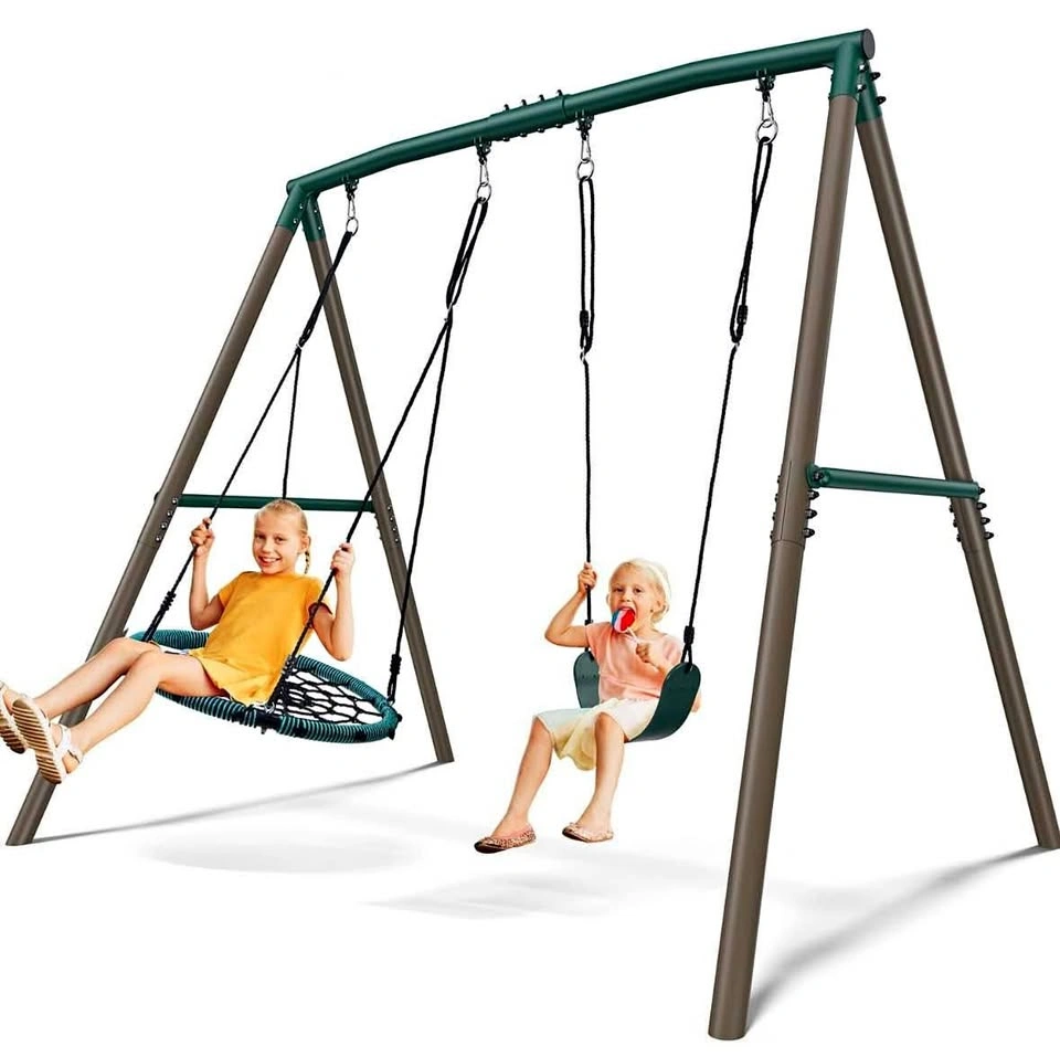 Hapfan 7.5ft Heavy Duty Outdoor Swing Set - 500lbs