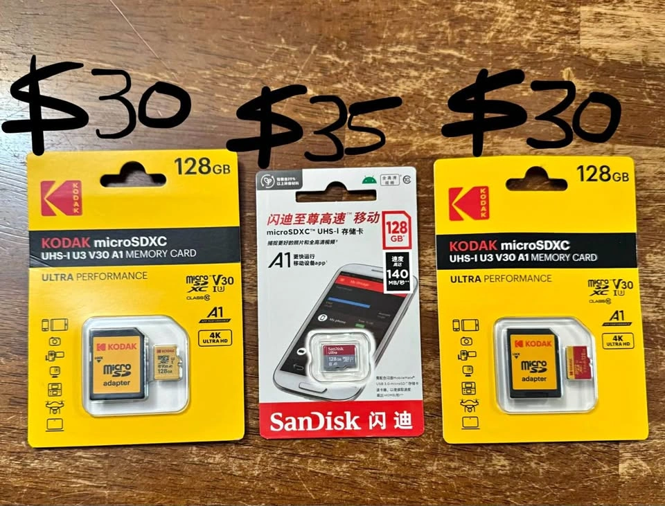 NEW 128GB SD Card for Camera and Dashcam