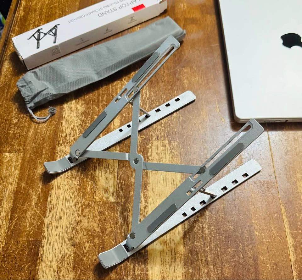 NEW Metal Folding Adjustable Laptop Stand Riser - photo 2