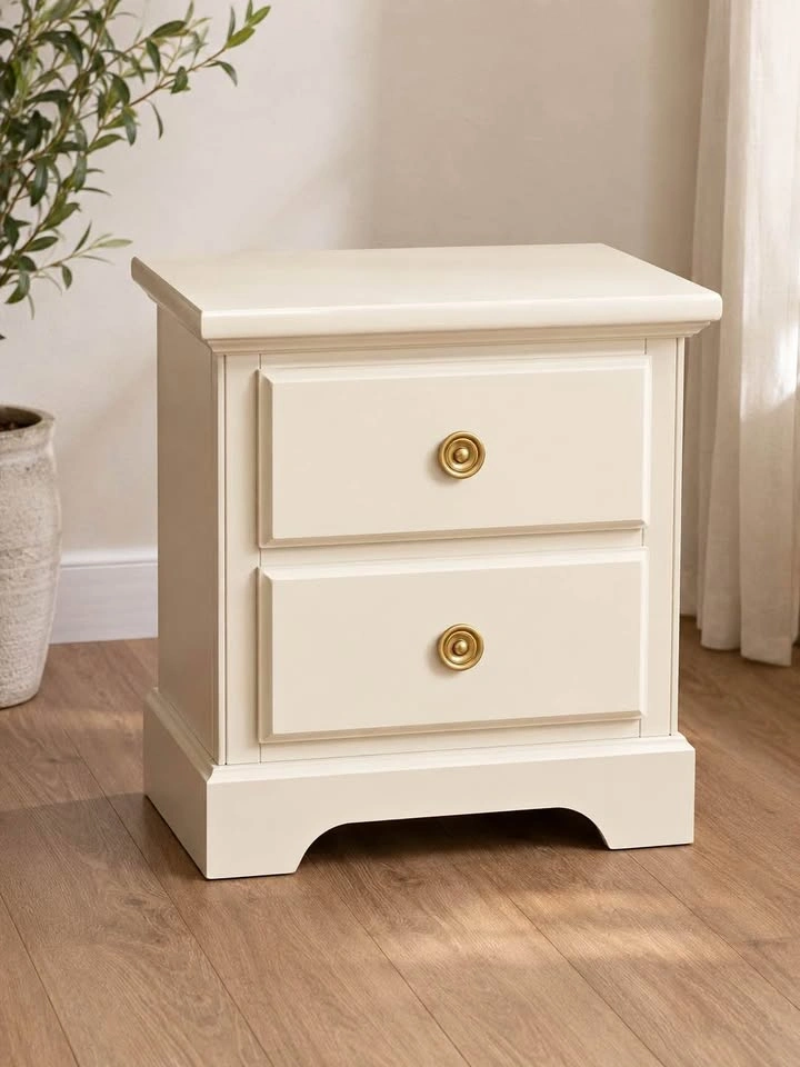 Solid Wood Cream Nightstand/End Table - Fully Refinished