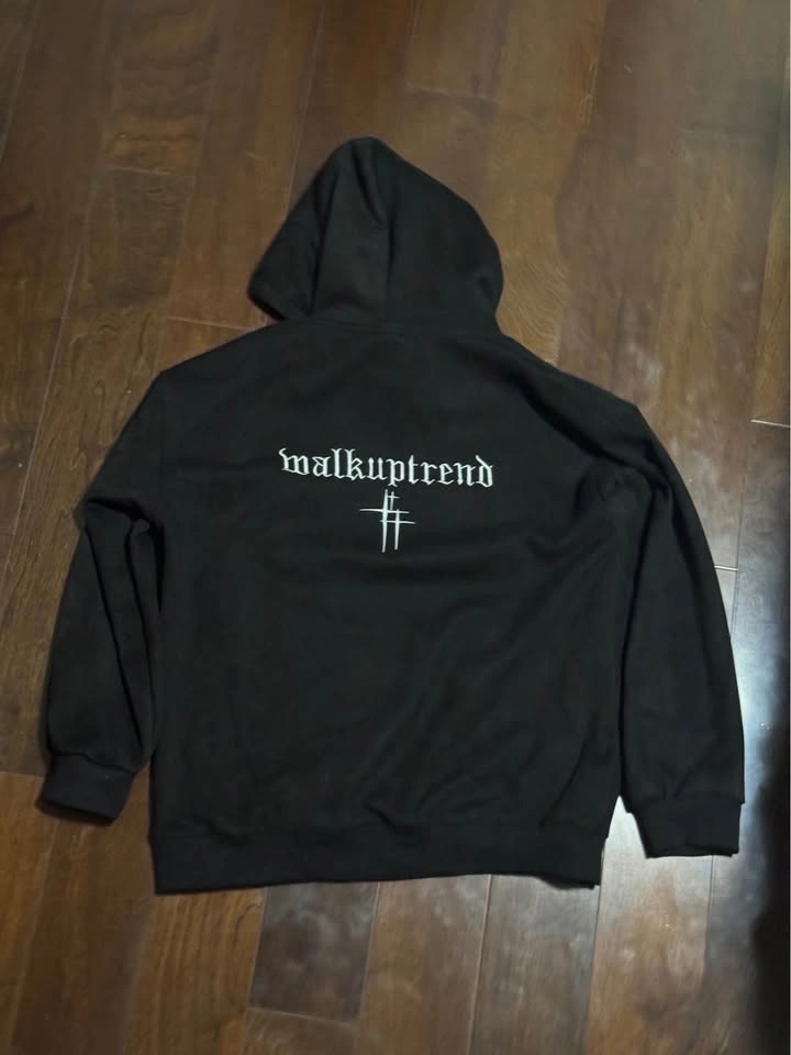 Baggy Corduroy GSM50 Black Hoodie - Mens L - photo 2