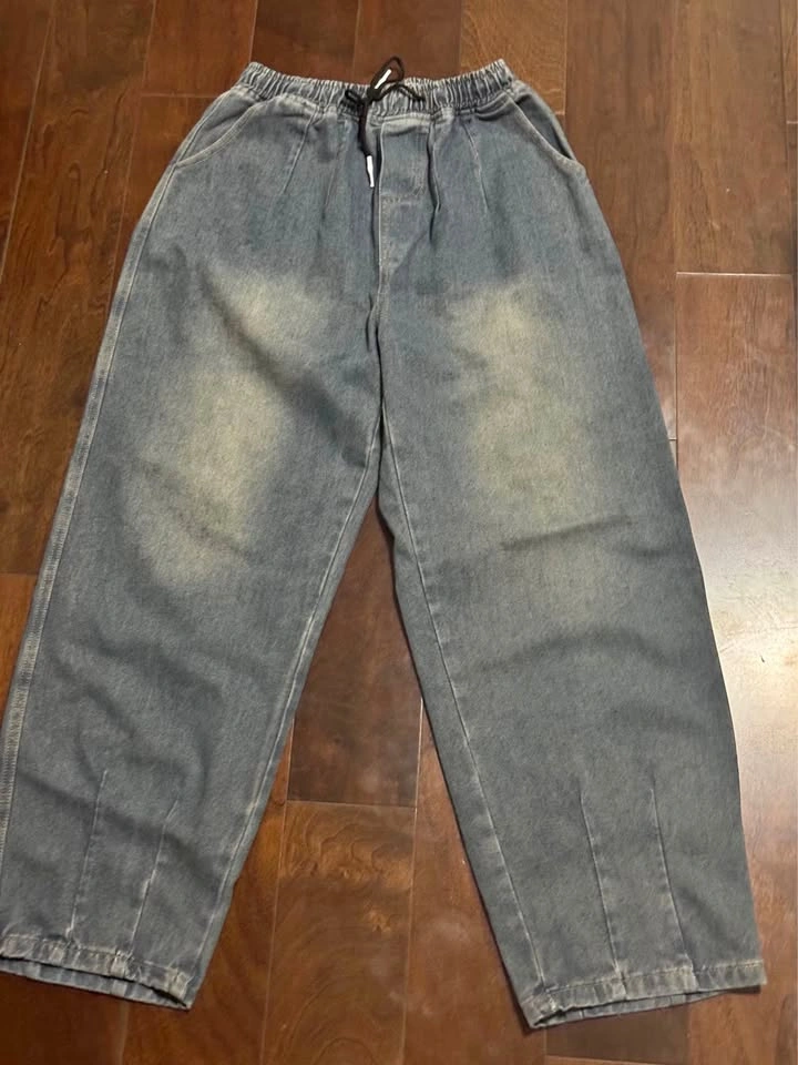 Super Baggy acid washed Denims - Light Blue - Mens L