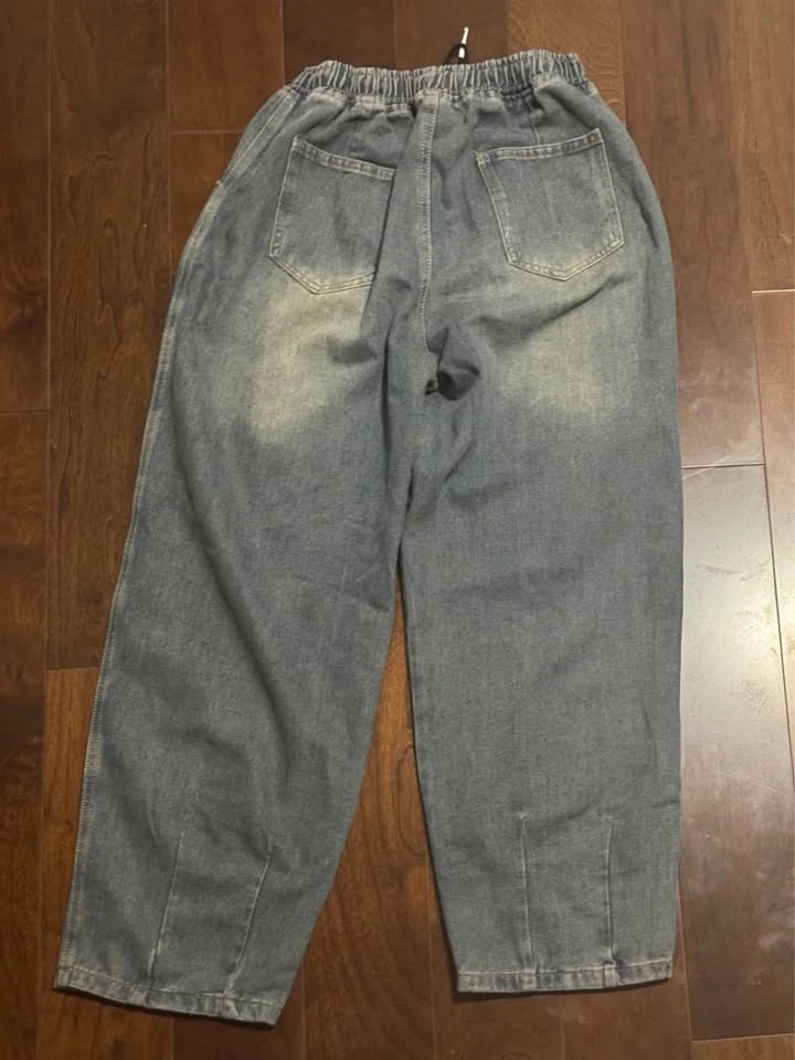 Super Baggy acid washed Denims - Light Blue - Mens L - photo 3