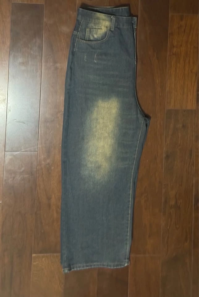 Acid Wash Baggy Wide Leg Demins - Mens L - photo 2