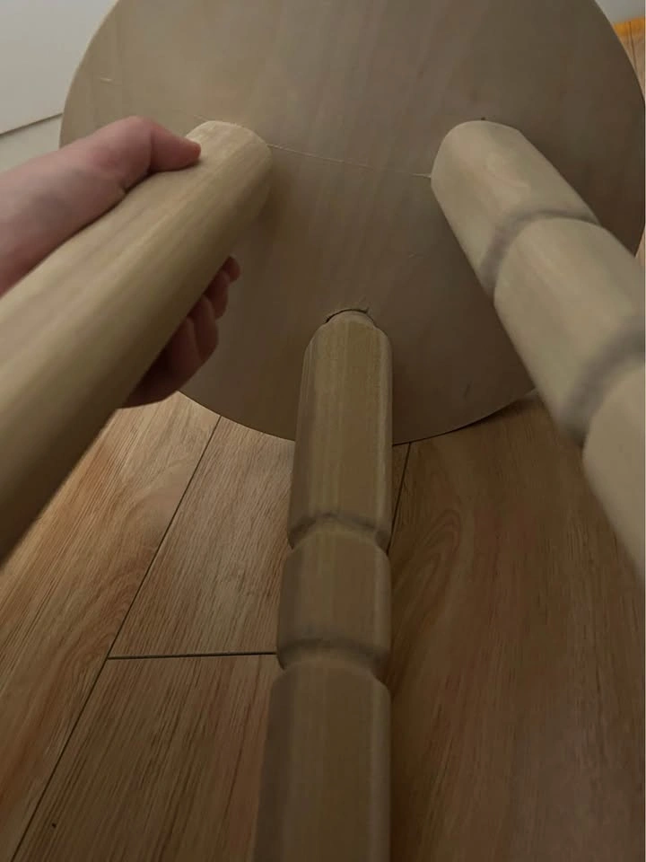 Handmade Wooden Three-Legged Stool - photo 4