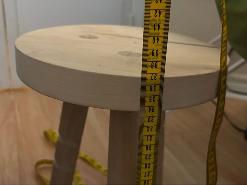 Handmade Wooden Three-Legged Stool - photo 5