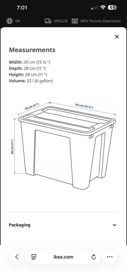 IKEA SAMLA Storage Boxes with Lids - photo 5