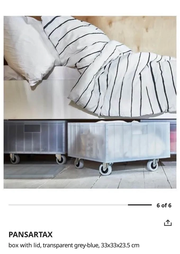 Translucent Plastic Rolling Storage Bin with Lid - photo 4
