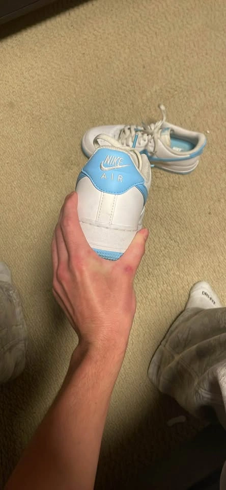 Nike Air Force 1 Low White and University Blue (Size: 10.5 US) - photo 2