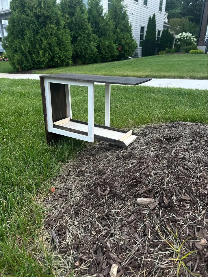 Modern bird feeder, handmade - photo 3