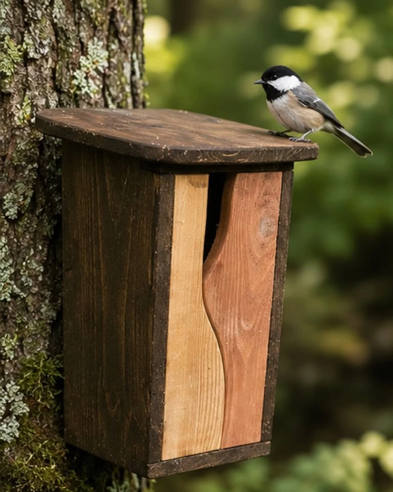 Handmade birdhouse custom cedar - photo 3