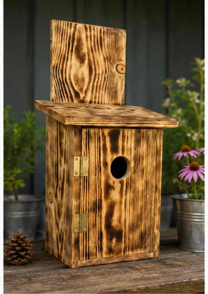 Owl box for screech owls or kestrels, handmade