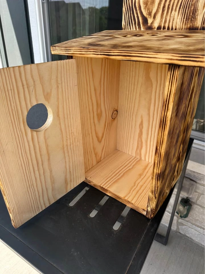 Owl box for screech owls or kestrels, handmade - photo 4