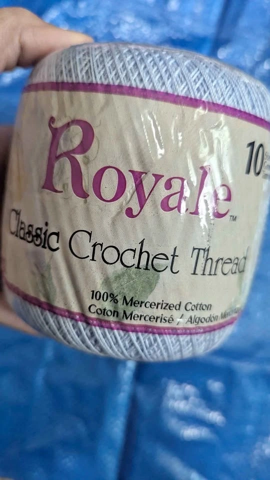 Royale Classic Crochet Thread Size 10 Bridal Blue